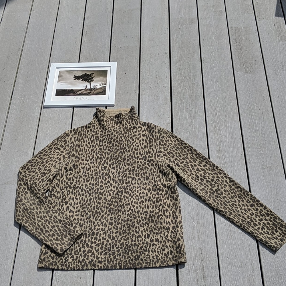 JONES NY cashmere blend mock turtleneck , sz L